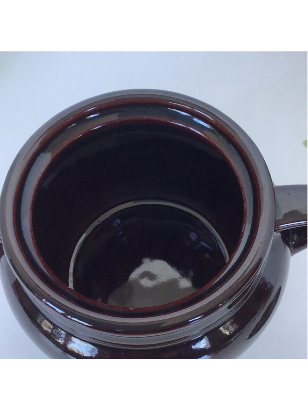 Vintage Beanpot Brown with handles and lid - Picture 6 of 8